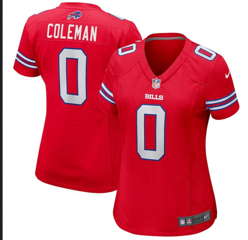 Women Buffalo Bills Keon Coleman Nike Red Alternate Game Jersey->customized mlb jersey->Custom Jersey